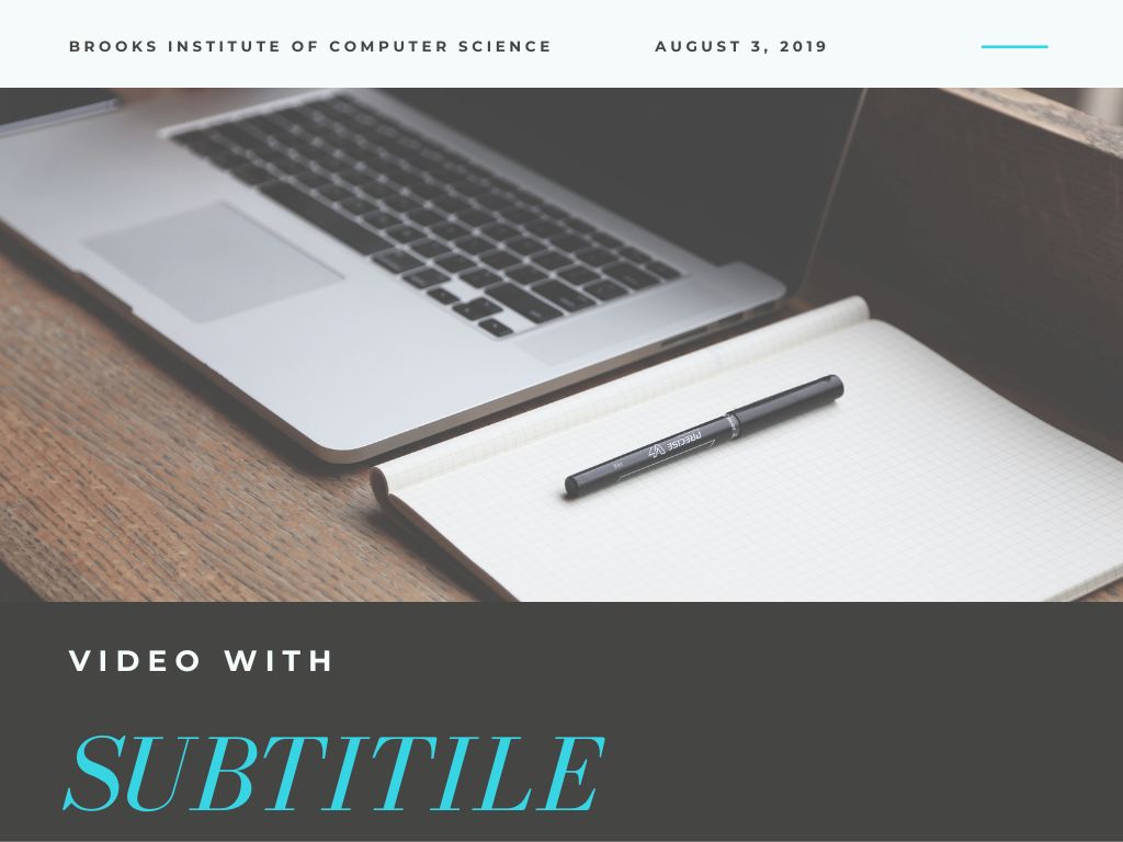 Editing videos with subtitle.